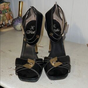 Luxury Designer Fabi Italy Women's Black Heels size 35